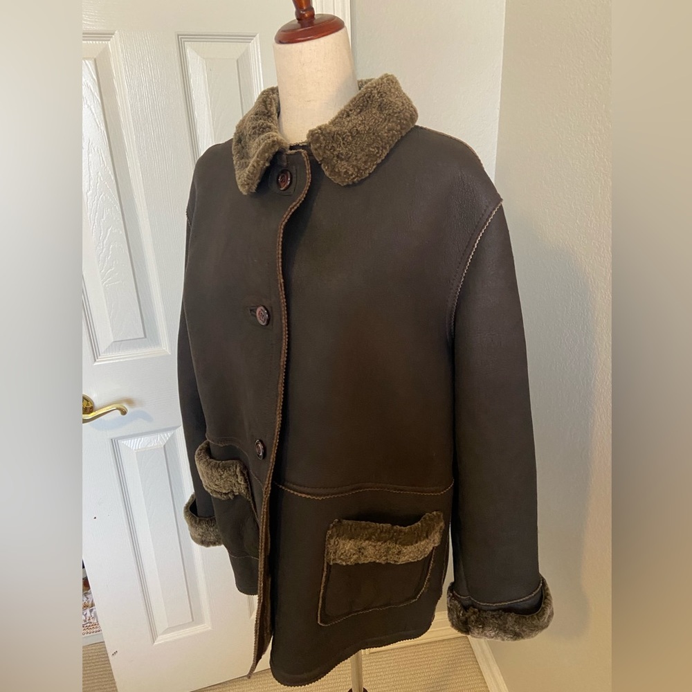 Utex Design genuine leather and genuine shearling from Uruguay in Brown shade